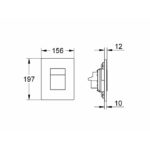 Πλάκα Ενεργοποίησης Εντοιχισμένου Καζανακίου Cosmopolitan II Λειτουργίας GROHE 38732000 Χρωμέ - Image 2