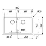 Νεροχύτης Basis Fragr. Bfg 620 Πολικό Λευκό ΣΕΤ 3145516480 - Image 2