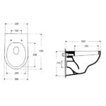 Κεραφίνα Λητώ Lux (ΚΤ 0088) Λεκάνη Κρεμαστή Κομπλέ Σετ - Image 2