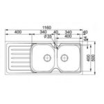 Franke Νεροχύτης Αντιστρεφόμενος New Value OLL 621 Σαγρέ Inox Ένθετος 3011551022 - Image 2