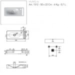 Scarabeo Hung 1512 50x22cm Λευκός Κρεμαστός Νιπτήρας Μπάνιου - Image 4