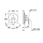 Grohe Eurodisc Cosmopolitan 19548002 Εξωτερικά Μέρη Μπαταρίας Ντουζιέρας - Image 2