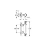 Grohe Grohtherm 800 Μπαταρία Μπάνιου λουτρού Ντουζιέρας θερμοστατική 34558000 - Image 3