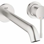 Grohe Essence Super Steel 19967DC1  Μπαταρία Νιπτήρα Τοίχου 23εκ.
