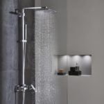 Grohe Eurocube 23147001 Σύστημα Ντουζ με Αναμεικτική Μπαταρία Ντουζιέρας με τετράγωνη κεφαλή 23x23 - Image 2