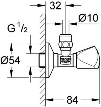 GROHE 22939000 Γωνιακός Διακόπτης Με Ρακόρ - Image 2