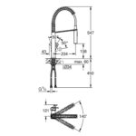 Grohe EuroCube 31395000  Μπαταρία Κουζίνας με ελατήριο και 2 ροές - Image 3