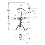 Grohe Concetto 32663003 Μπαταρία νεροχύτη με ντουζ - Image 3