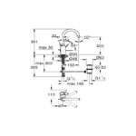 Grohe Eurocosmo Μπαταρία Νιπτήρος Μπάνιου 32830001 - Image 3