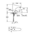 Grohe Europlus E 36207001 Μπαταρία Νιπτήρος - Image 3