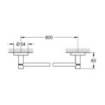 Grohe Essentials New 40386001 Πετσετοκρεμάστρα 85,4 cm - Image 2