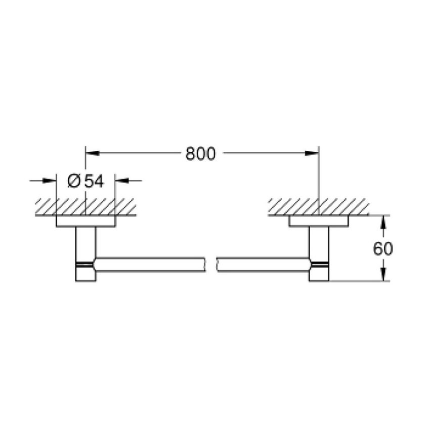 Grohe Essentials New 40386001 Πετσετοκρεμάστρα 85,4 cm - Image 2
