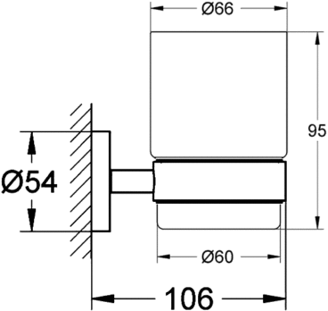 Grohe Essentials New 40447001 Ποτηροθήκη Με Βάση - Image 3