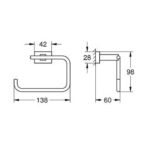 Grohe Essentials Cube New 40507001 Χαρτοθήκη - Image 2