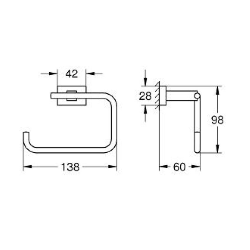 sx-40507001 Grohe Essentials Cube New 40507001 Χαρτοθήκη - Image 2