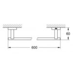 Grohe Essentials Cube New 40509001 Πετσετοκρεμάστρα 60 cm - Image 4