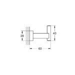 Grohe Essentials Cube New 40511001 Άγκιστρο Μονό - Image 2