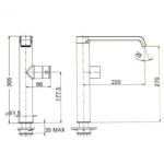 F.lli Frattini Tolomeo 83165 Χρώμιο Μπαταρία Κουζίνας Υψηλή - Image 3