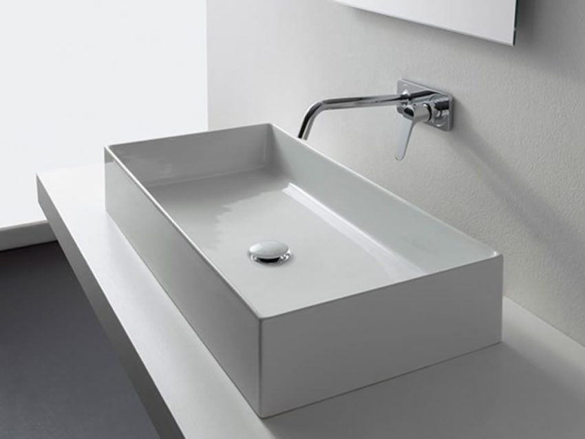 teorema-80x40 Scarabeo Teorema 80 5102 Νιπτήρας Επιτραπέζιος Πορσελάνη 80x40εκ. - Image 2