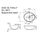 Scarabeo Ovo 8011 Νιπτήρας Πορσελάνη 41x33.5εκ. - Image 4