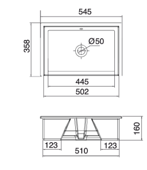 Scarabeo TECH 8037 Υποκαθήμενος Νιπτήρας 54.5x35.8εκ. - Image 6
