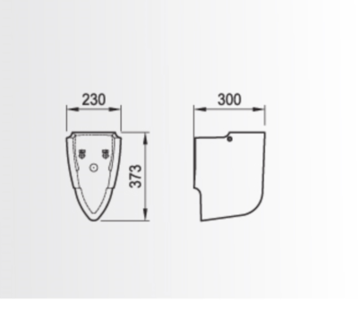 Κρεμαστή  Ημικολόνα Korona Νιπτήρα Μπάνιου Vidima W310101 - Image 2