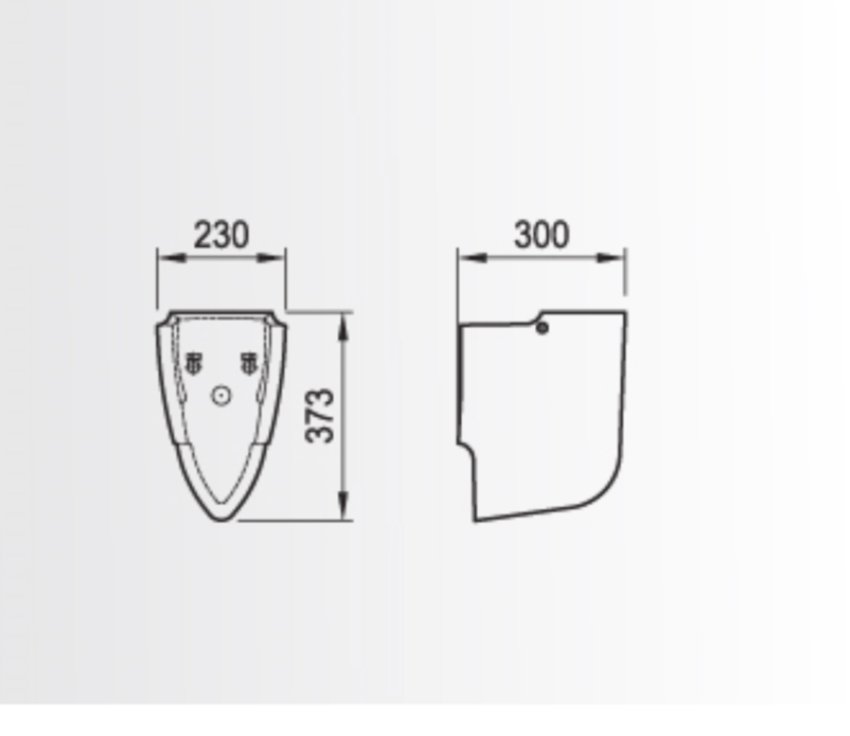 Κρεμαστή  Ημικολόνα Korona Νιπτήρα Μπάνιου Vidima W310101 - Image 2