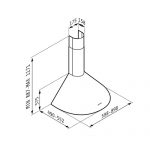 Pyramis Απορροφητήρας Καμινάδα Στρόγγυλη Classic 90cm 065017901 - Image 2