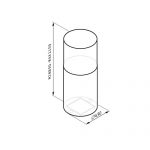 Pyramis Cilindrico Inox 065018601 Απορροφητήρας Νησίδας - Image 2