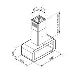 Pyramis Corso 90 cm Ανοξείδωτος με Μαύρο Γυαλί Απορροφητήρας 065021701 - Image 2