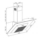 Pyramis Affiuso 90 cm Απορροφητήρας Ανοξείδωτος με γυαλί Ασφαλείας 065021901 - Image 2