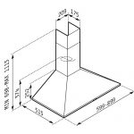 Απορροφητήρας Pyramis Καμινάδα Τετράγωνη Plus 60cm 065038001 - Image 2