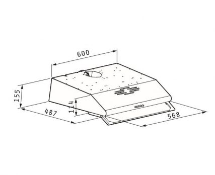 Απορροφητήρας Pyramis Απλός 70cm 2 Μοτέρ Μεταλλικά Φίλτρα Λευκός - Image 2