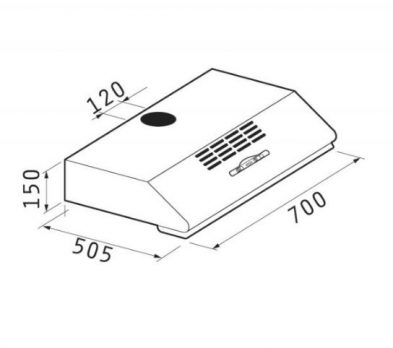 Απορροφητήρας Pyramis Απλός 70cm 2 Μοτέρ Μεταλλικά Φίλτρα Καφέ - Image 2