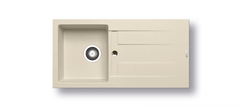 Νεροχύτης Pyramis Athlos 86X43.5 1B 1D Μπεζ 070009911 - Image 1