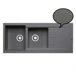 Νεροχύτης Pyramis Alazia 116x50 1 3/4B 1D Iron Grey 070038011