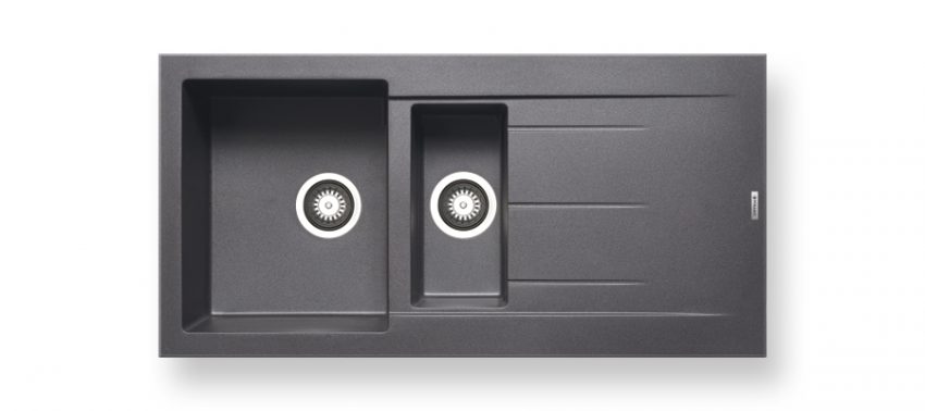 070069611- Νεροχύτης Pyramis Alazia 100x50 1 1/2B Iron Grey 070069611 - Image 1