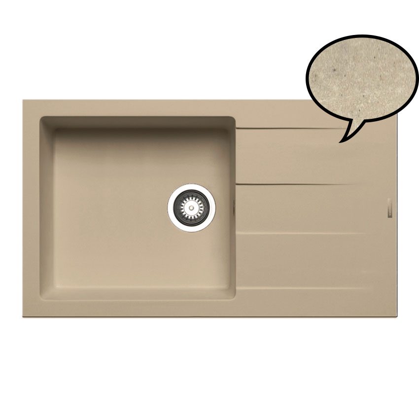 070070911 Νεροχύτης Pyramis Athlos Plus 86X50 1B 1D Mocha 070070911 - Image 1