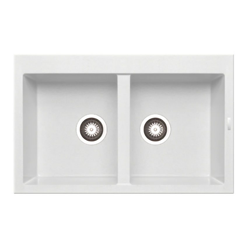 Νεροχύτης Pyramis Alazia 79x50 2B Snow 079810911 - Image 1