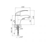 Μπαταρία Νιπτήρα Pyramis Sistina Χρωμέ Ecoline 090917901 - Image 2