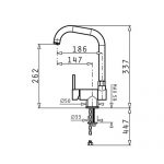 Pyramis Contralto Μπαταρία Νεροχύτη Κουζίνας Σπαστή Για Παράθυρο 095111001 - Image 2