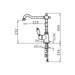 Μπαταρία Κουζίνας Pyramis Baroque Χρωμέ 095121001 - Image 2
