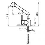 Μπαταρία Κουζίνας Pyramis Balata Χρωμέ Με Ντους 095161001 - Image 2