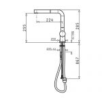 Μπαταρία νεροχύτη Pyramis Aladia Elegant Χρωμέ Ντους 096700201 - Image 2