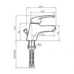 Μπαταρία Νιπτήρα Pyramis Folk Ecoline 098090101 - Image 2