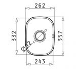 Νεροχύτης Pyramis Iris 24X33,5   Φ92 100009001 - Image 2