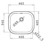 Νεροχύτης Pyramis Bowl Kiba Square 100080001 - Image 2