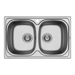 Νεροχύτης Pyramis Sparta 79X50 2Β 1TH O92GOF MNB 100132801