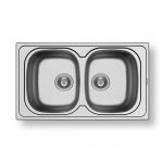 Νεροχύτης Pyramis Sparta 86X50 2Β 1TH O92GOF MNB 100133001