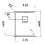 Νεροχύτης Pyramis Γούρνα Lume  34Χ40Χ20 R25 (20) SQ123 RCOF FM 101023601 - Image 2